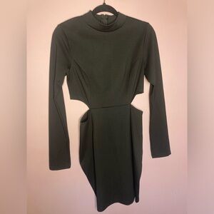 Lulu's black Long Sleeve Cut-Out Sides Dress Size Medium